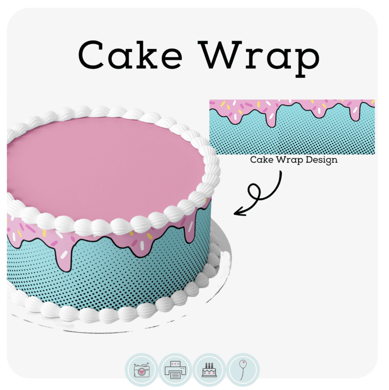 Cake Wrap | Comic Frosting Pattern